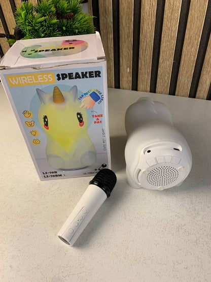 Haut-parleur sans fil de dessin animé licorne avec microphone karaoké LS-10BM - مكبر صوت مع ميكروفون لاسلكي مدمج