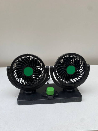 Double Ventilateur électrique pour voiture 2 vitesses rotatif à 360 degrés