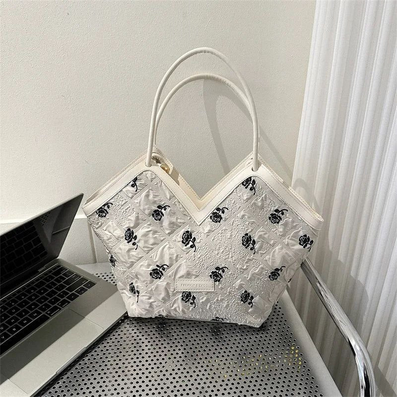 Sac à bandoulière à motif floral avec motif de patch de lettre
