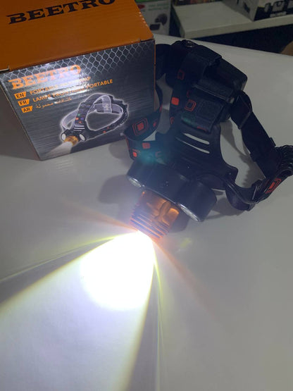 Lampe Frontale Lumineuse Sans Fil Avec 4 Modes D’eclairages Et Avec Zoom BEETRO LA-294
