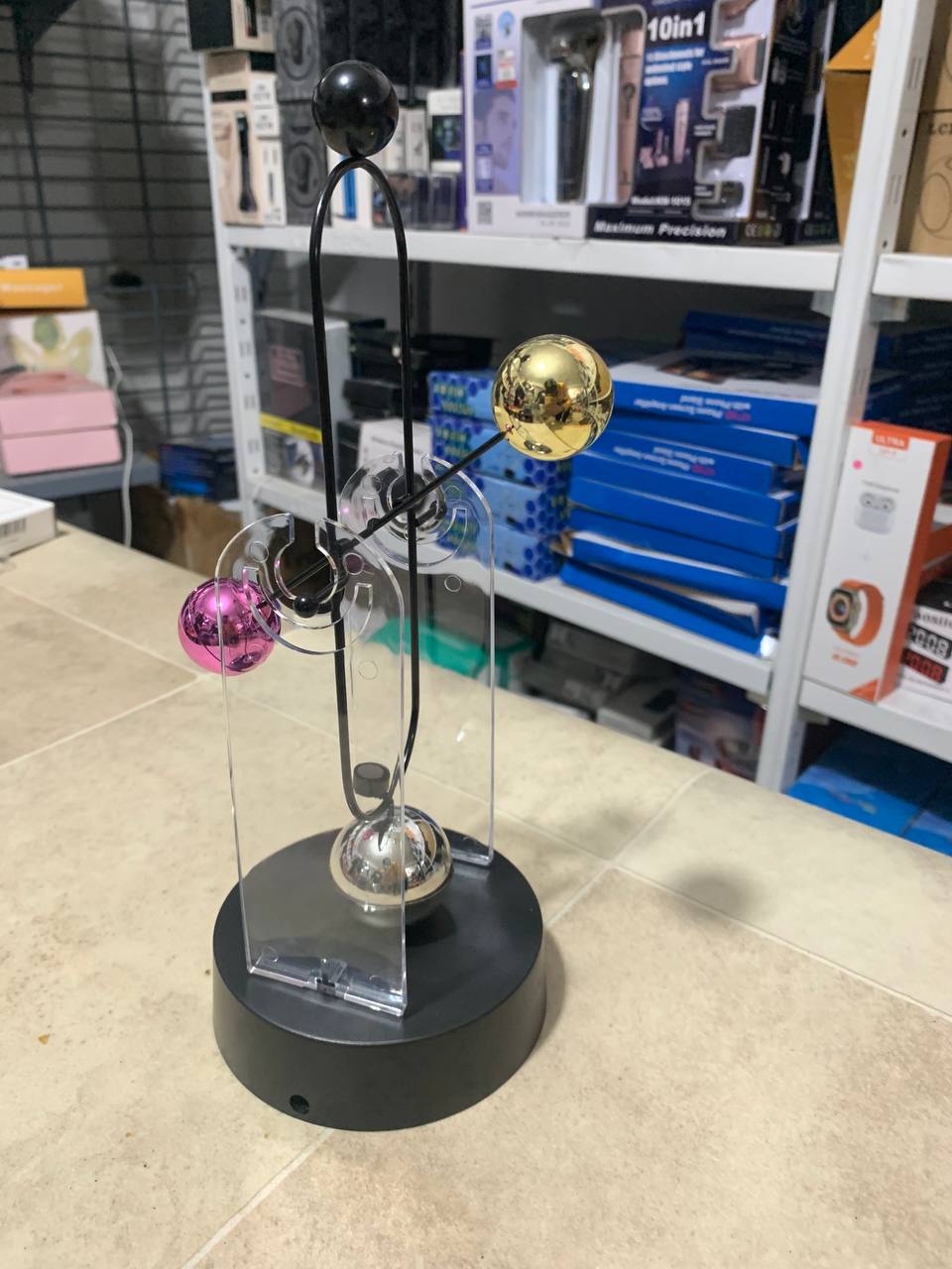 Boule d'équilibre de bureau à mouvement perpétuel,décor anti-stress