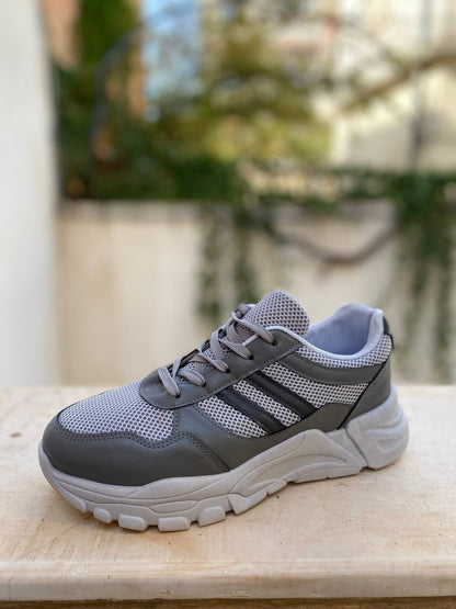Chaussure streetwear casual confortable semelle absorbante au chocs - GRIS