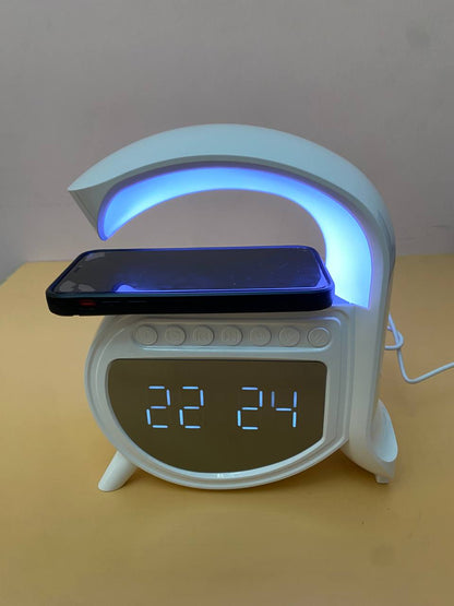 Réveil et Haut-parleur Bluetooth RGB intelligente type Big G Wireless Charger V5