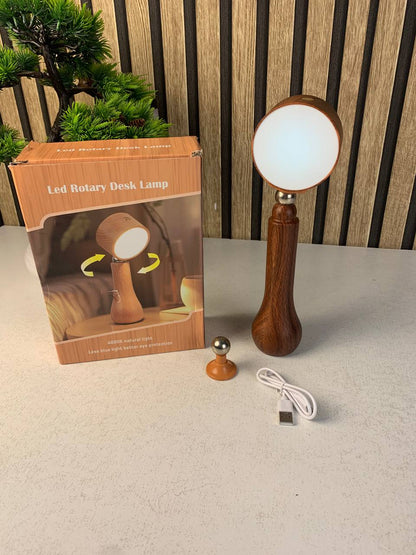 Lampe LED Motif en bois portable sans fil rechargeable à interrupteur tactile 4000K - مصباح مكتب يعمل باللمس