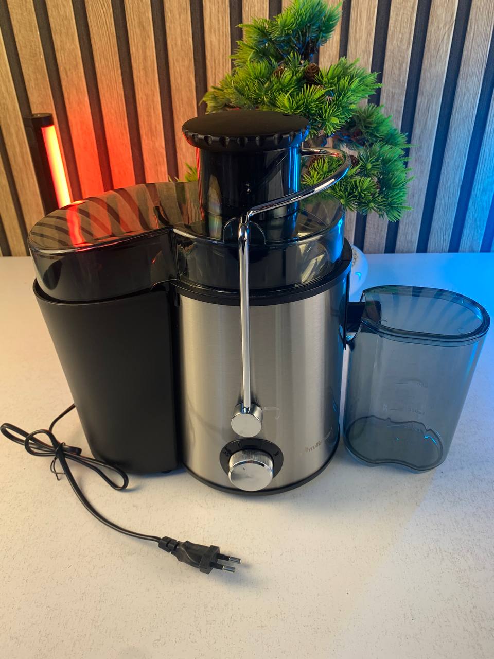 Multismart Extracteur de jus électrique 250 W à 2 vitesses pour fruits et légumes - عصارة فواكه