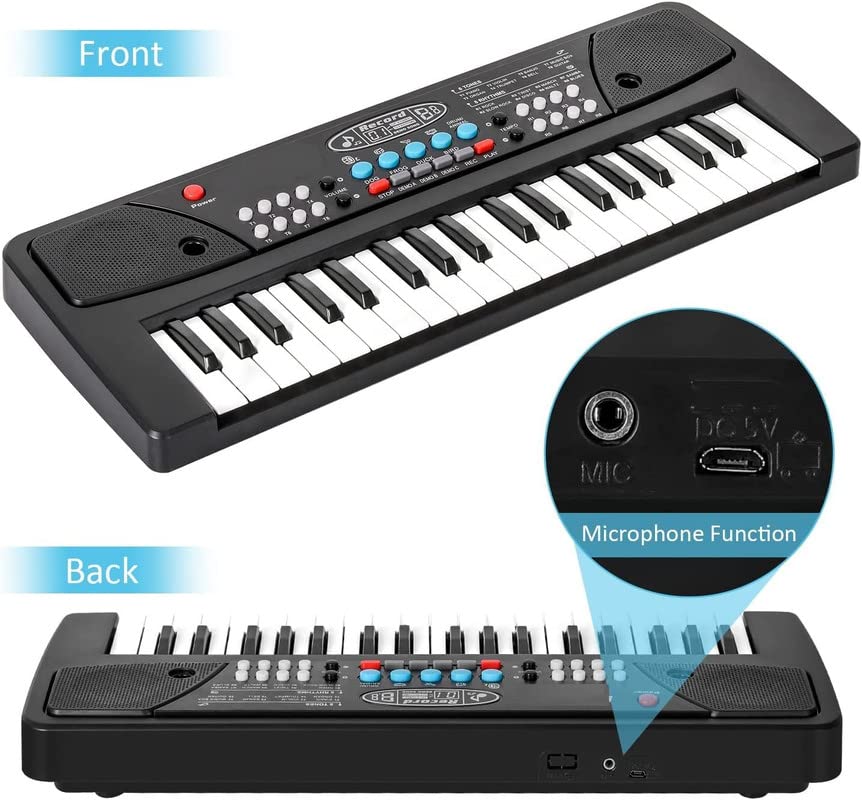 Piano éducatif à clavier électronique pour enfants, avec microphone et 37 touches - بيانو تعليمي بـ 37 مفتاحاً للأطفال