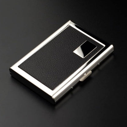 Étui portefeuille en acier noir avec protection RFID pour 6 cartes de crédit – محفظة بطاقات الإئتمان
