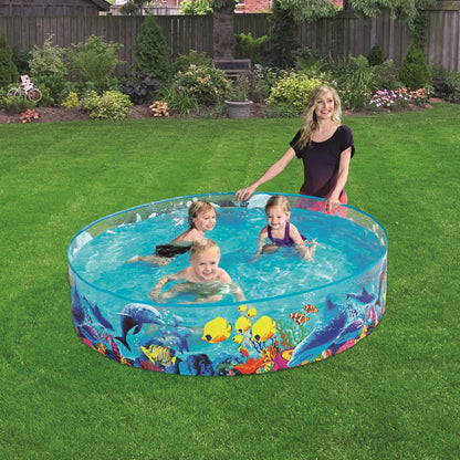 Piscine AquariumRonde en Vinyle et PVC Transparente Pour Enfants 183x38cm#55030