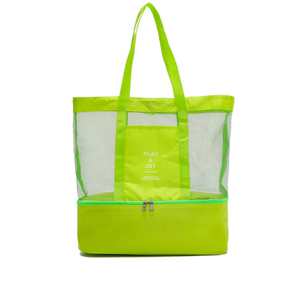 Sac de pique-nique en maille, compartiment Isotherme avec fermeture éclair