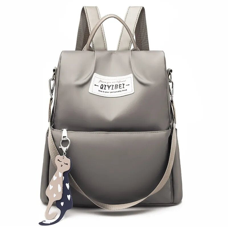 Sac à dos oxford Antivol étanche Pour Femme - Gris