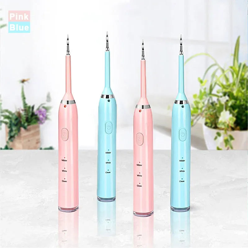 Brosse à dents à ultrasons 3en1 Nettoyeur de dents étanche IPX7 Kit de nettoyage dentaire en mode muet à trois vitesses avec charge USB