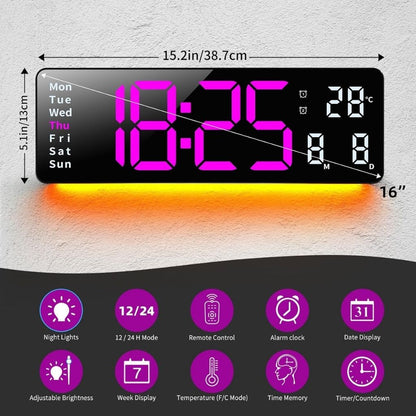 Horloge Numérique LED Murale et Table – ساعة رقمية