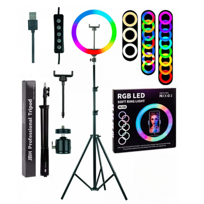 MJ-36 RGB LED Soft Ring Light With Stand-Selfie Light