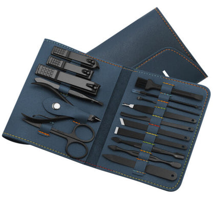 Ensembles 16 pcs de coupe-ongles professionnels en acier inoxydable