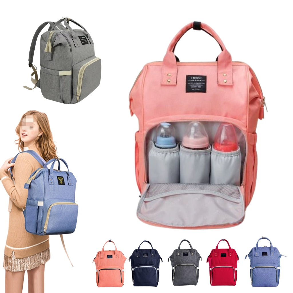 Sac à Dos à Langer Bébé Maternité Multifonctions Grande capacité avec 2 poches isothermes تنزوت