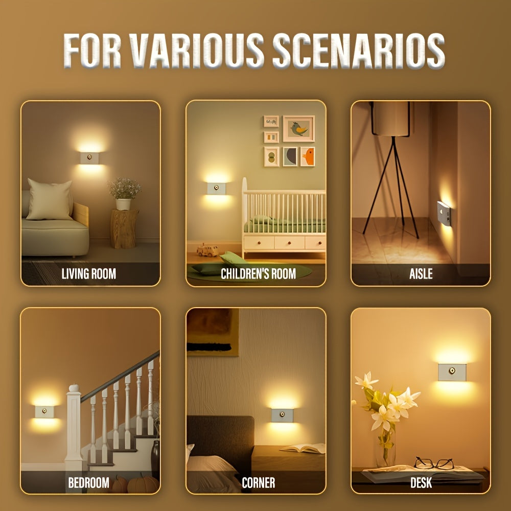 Smart Applique murale LED intelligente à détecteur de mouvement rechargeable 2Pcs - طقم مصباحين لإضاءة الممرات