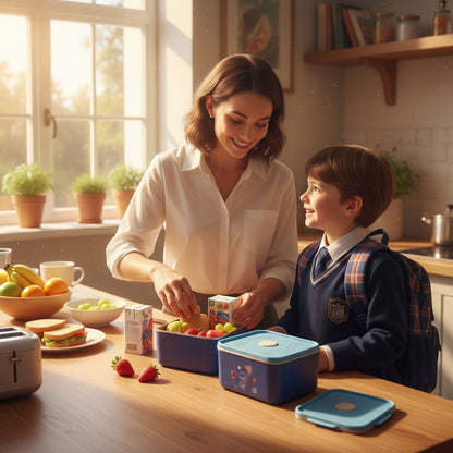 Lunch Box avec Sac Isotherme Design Cartoon 3 Compartiments Alimentaires – حافظة أطعام للأطفال 3 طبقات