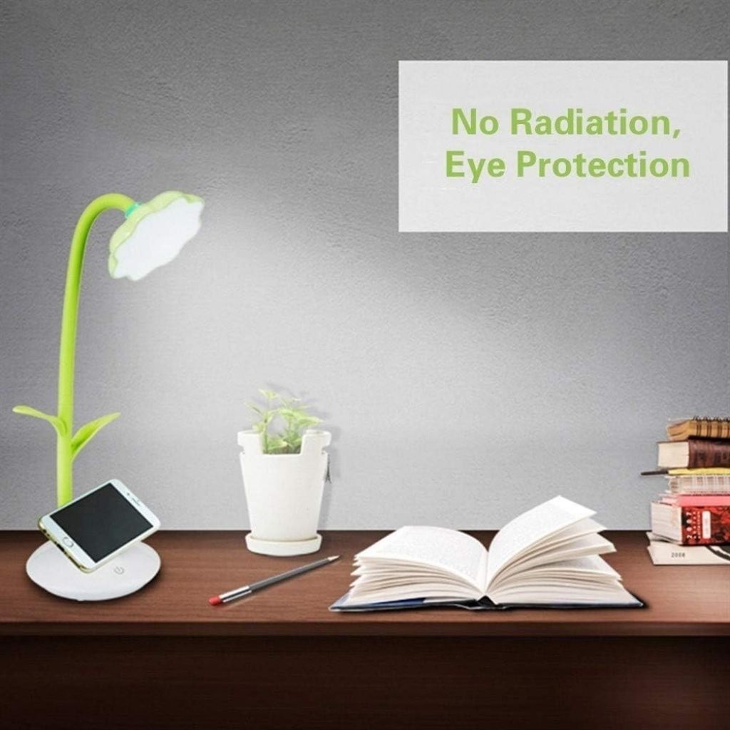 Lampe de Bureau Tournesol avec Support pour Téléphone Portable – مصباح مكتبي مع حامل للهاتف المحمول