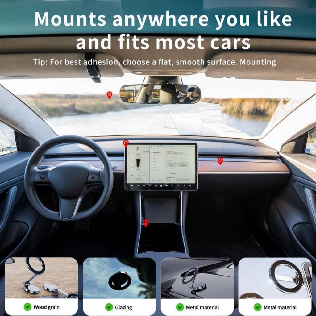 Support de Téléphone Magnétique Pliable pour Voiture – حامل هاتف مغناطيسي قابل للطي للسيارة