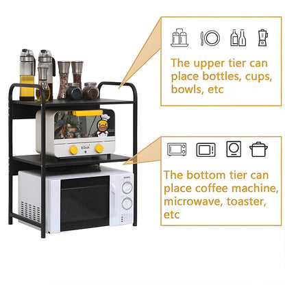 Support pour four à micro-ondes et étagère de rangement 3 étages – منظم أغراض وحامل ميكروويف