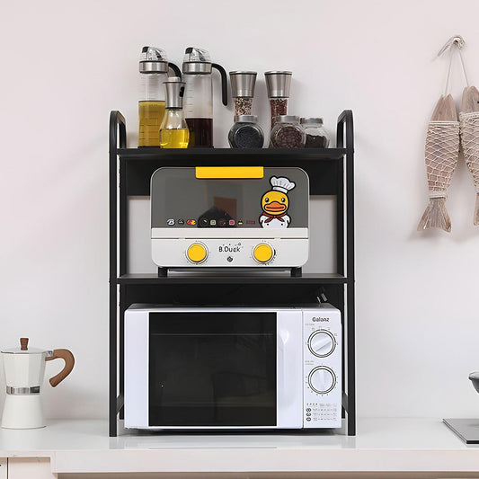 Support pour four à micro-ondes et étagère de rangement 3 étages – منظم أغراض وحامل ميكروويف - تنزوت