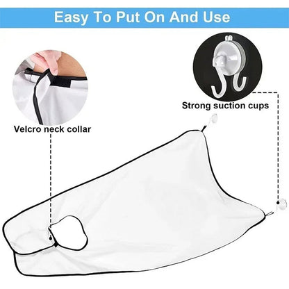 Bavoir à Barbe Pour Homme Tissue Imperméable – مأزر حلاقة يثبت على المرآة