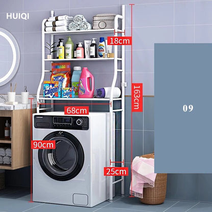 Étagère de rangement en acier inoxydable pour machine à laver