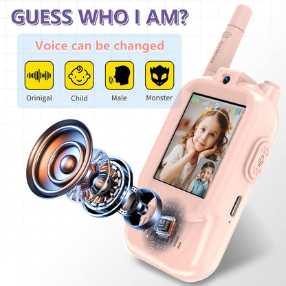 Pack Talkie-walkie 2pcs pour enfants avec vidéo et camera HD rechargeable