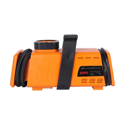 Compresseur d’aire a double adaptateur 220v/12v- 200psi - Orange