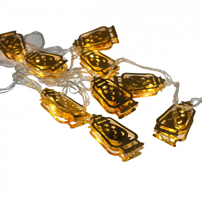 Guirlande lumineuse Fawanis de Ramadan 1.6 M / 10PCS – أضواء زينة رمضانية من فوانيس