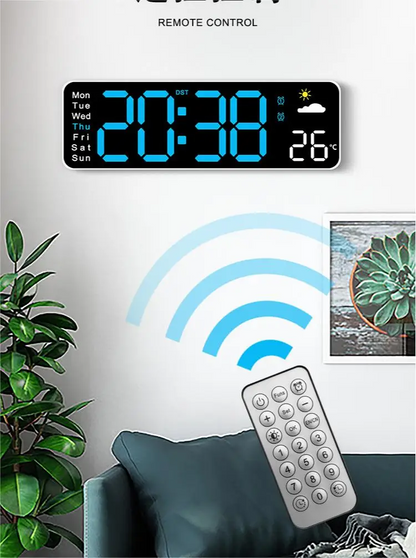Horloge Numérique Murale avec Affichage de la Température 6656 – ساعة رقمية للحائط و المكتب