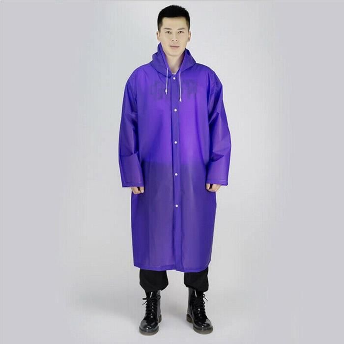 Eva Manteau imperméable à capuche – Mauve – معطف بغطاء رأس مقاوم للماء