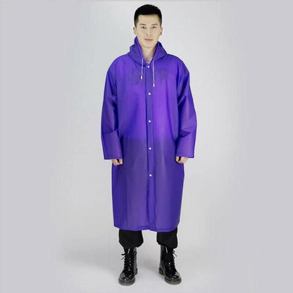 Eva Manteau imperméable à capuche – Mauve – معطف بغطاء رأس مقاوم للماء