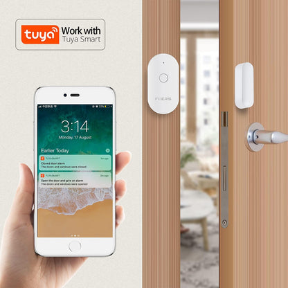 Détecteur de porte et fenêtre WiFi avec alarme capteur magnétique - مستشعر الأبواب والنوافذ الذكي