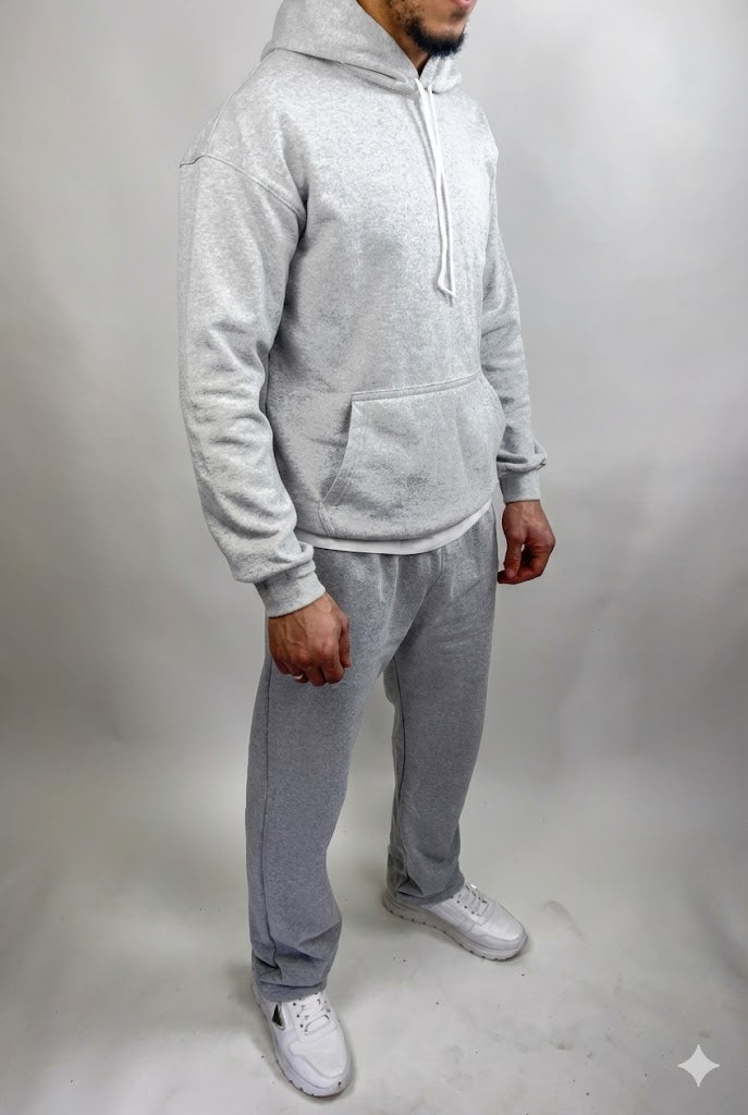 Ensemble 2 Pièces Hoodie + Pantalon Baggy Premium Unisexe Gris