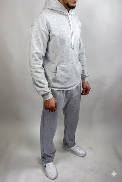Ensemble 2 Pièces Hoodie + Pantalon Baggy Premium Unisexe Gris