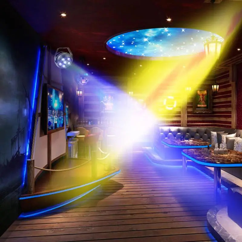 Projecteur jeux de lumiere RGB Laser rotatif 6en1 effets Stroboscope