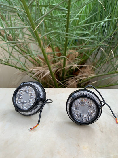 Lot de 2 Phares Antibrouillard 6 LED 12V-85V pour Moto