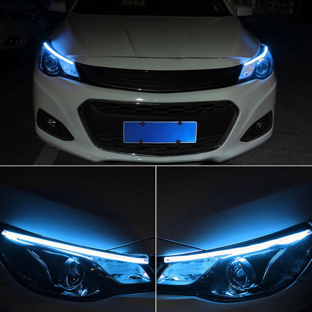 Feux de Jour LED Et Clignotant 2Pcs Pour Phares de Voiture 60cm