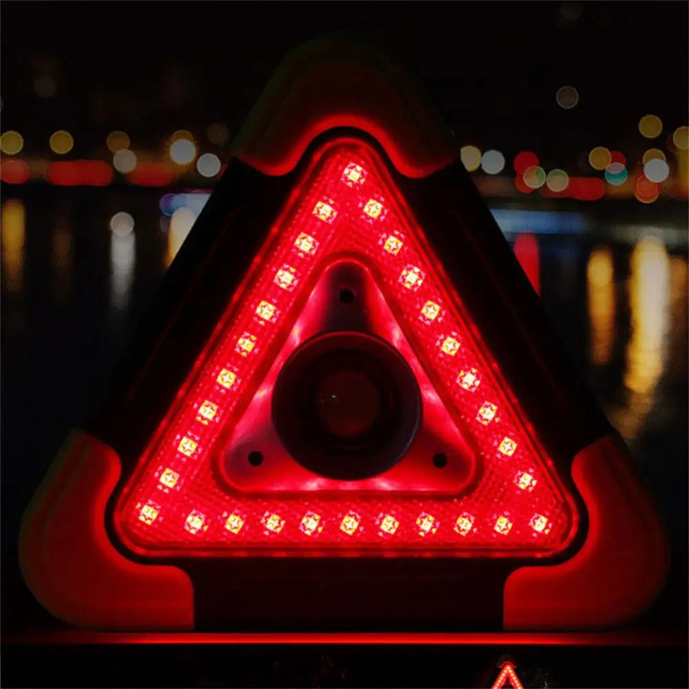 Triangle D'alerte Torche LED 10W Multifonctionnelle Chargé Avec L'énergie Solaire HB-6609