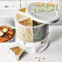 Distributeur de nourriture e récipient de stockage de céréales rotatif – حامل حبوب قابل للدوران.webp