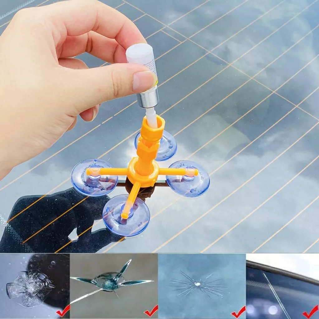 Kit de réparation de verre fissuré pare-brise de voiture