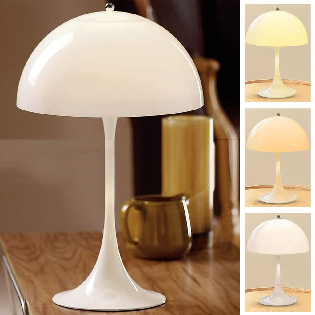 Lampe de Table LED Motif Champignon Design Unique