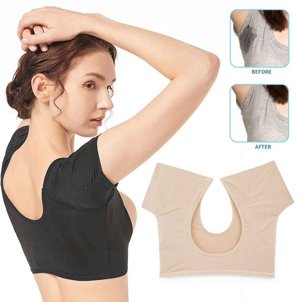 Coussinets de sudation en forme de t-shirt Réutilisables et lavables Pour les aisselles